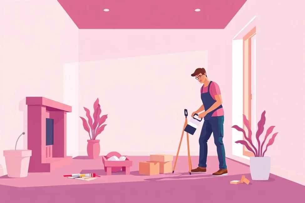 Intérieur rénové après travaux de peinture à Briançon
